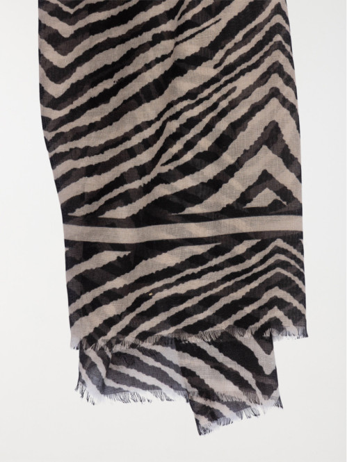 Foulard motif zèbre femme
