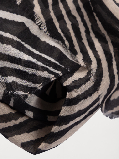 Foulard motif zèbre femme