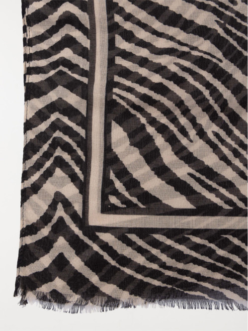 Foulard motif zèbre femme