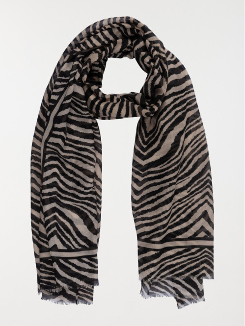 Foulard motif zèbre femme