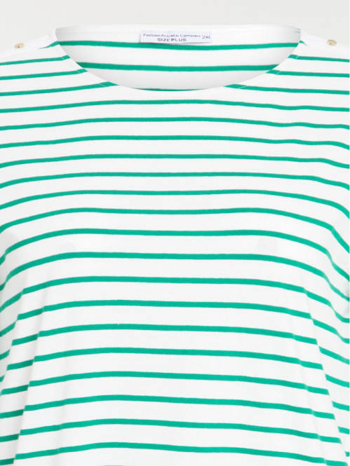 T-shirt marinière grande taille femme