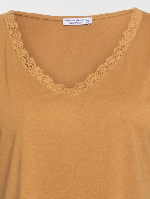 Débardeur caramel grande taille femme