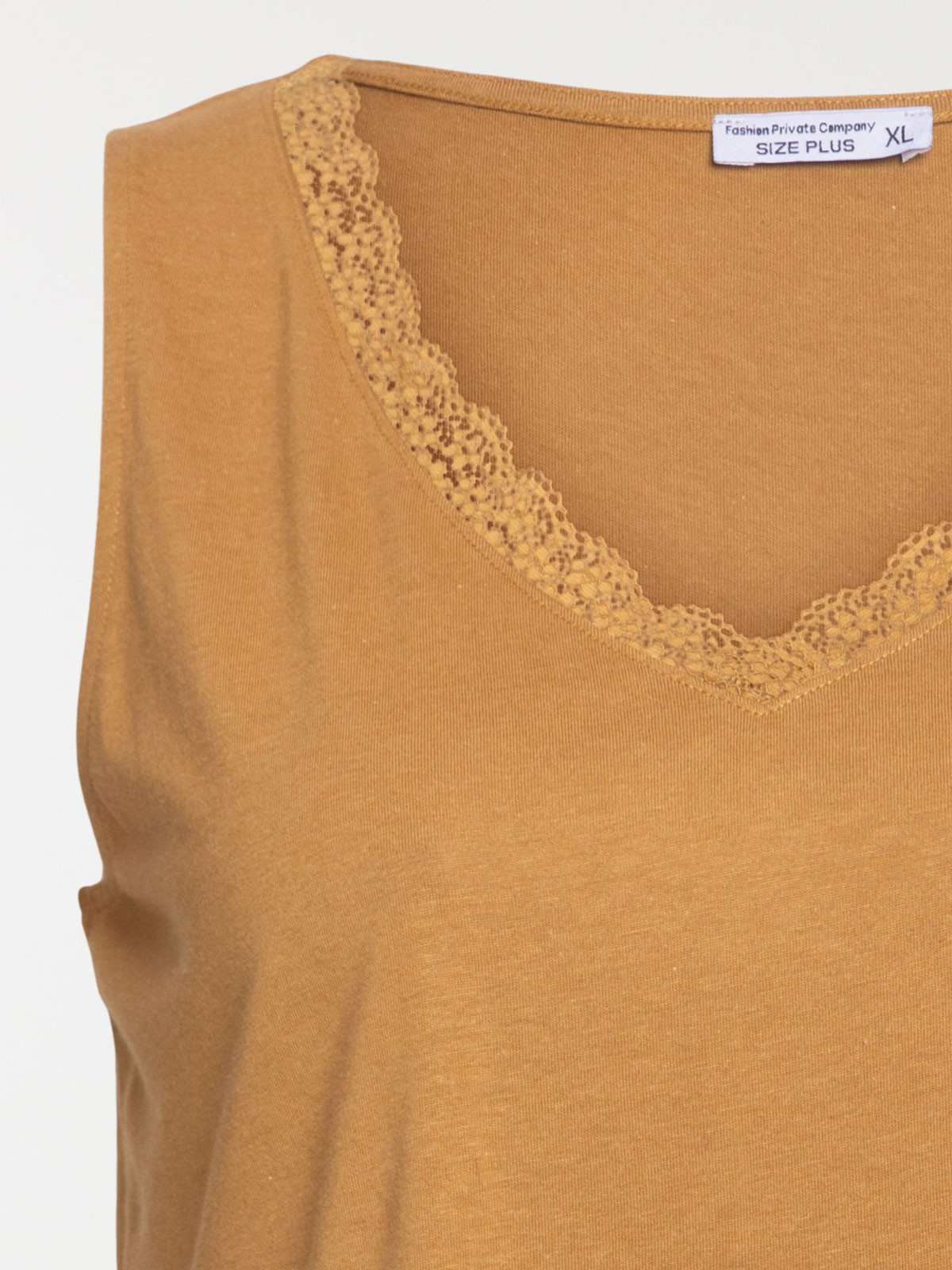 Débardeur caramel grande taille femme