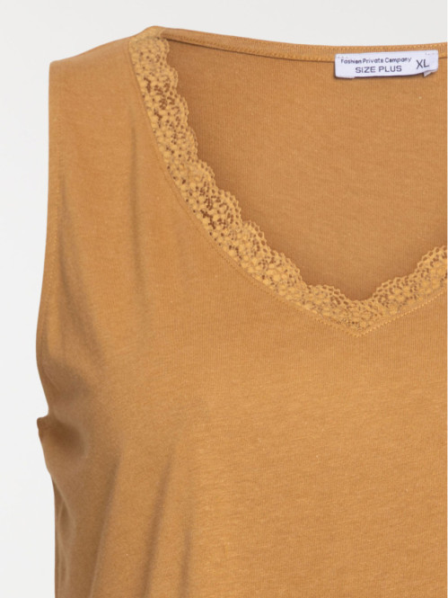 Débardeur caramel grande taille femme