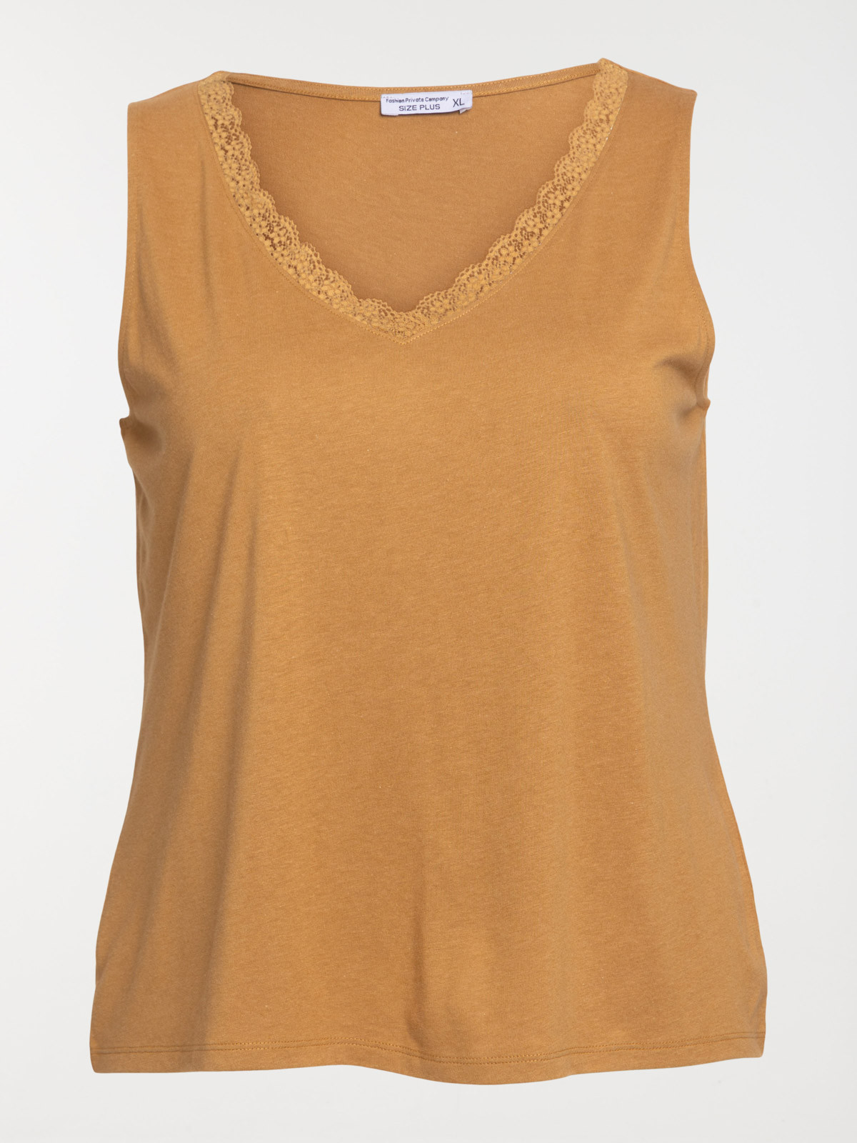 Débardeur caramel grande taille femme