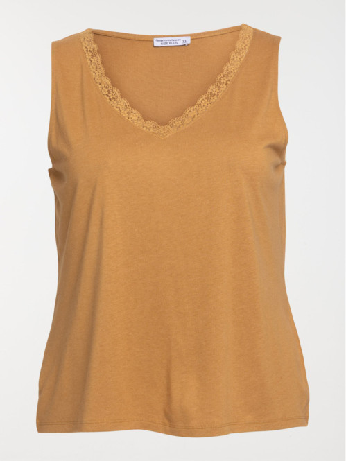 Débardeur caramel grande taille femme