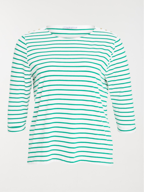 T-shirt marinière grande taille femme