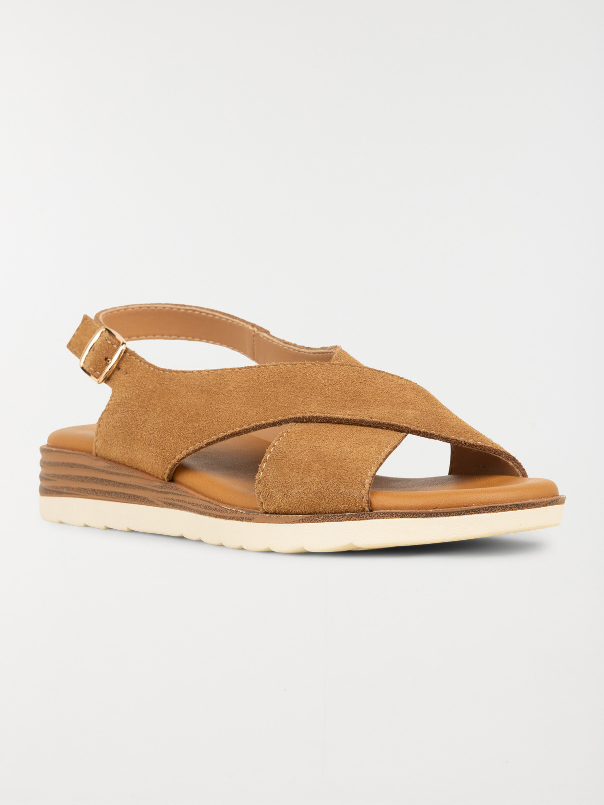 Sandales compensées femme tan (36-41)