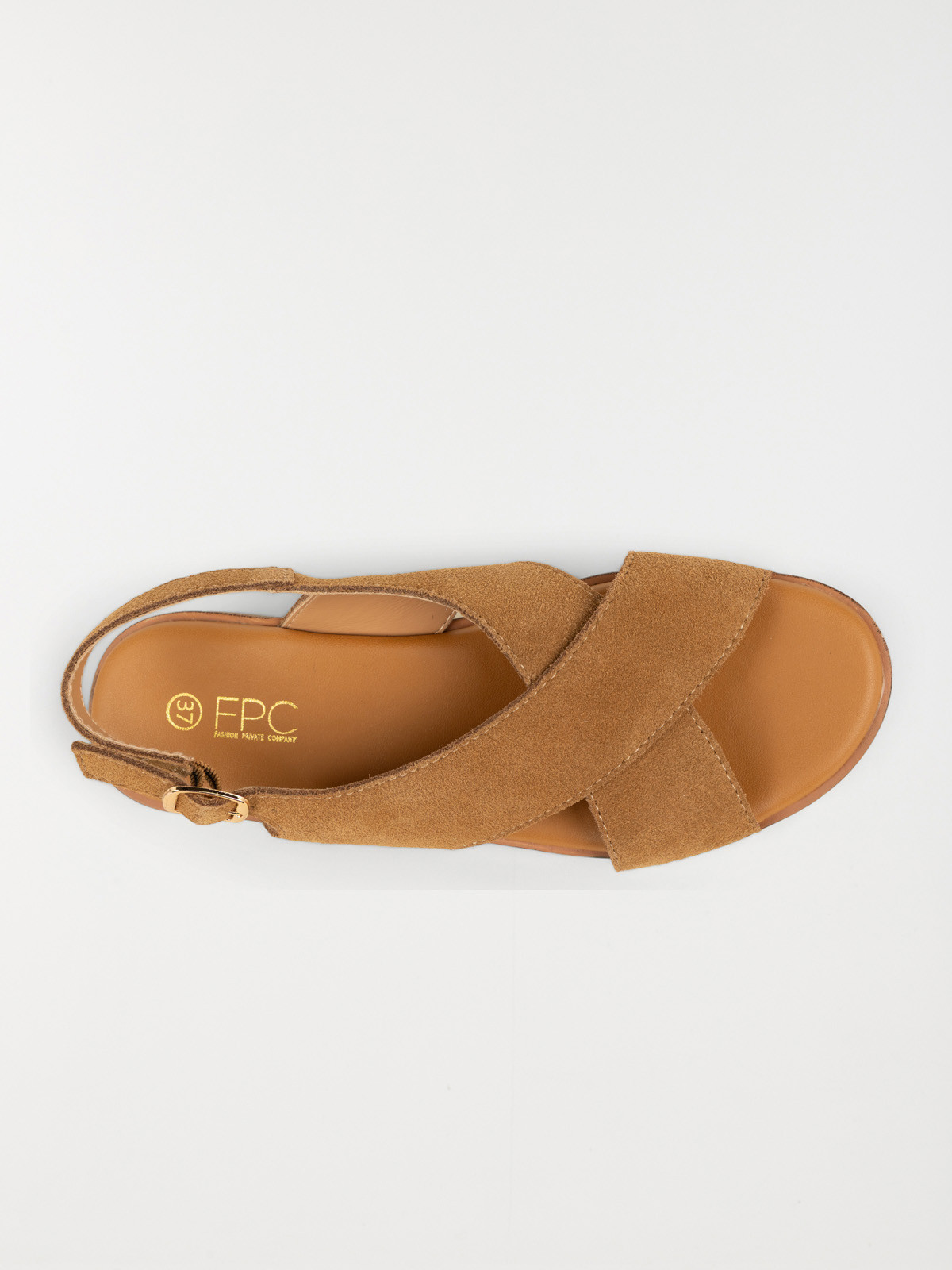 Sandales compensées femme tan (36-41)