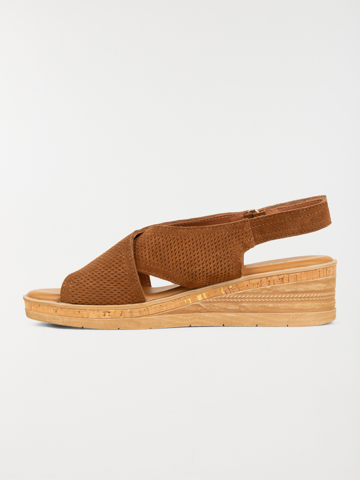 Sandales compensées tan femme (36-41)