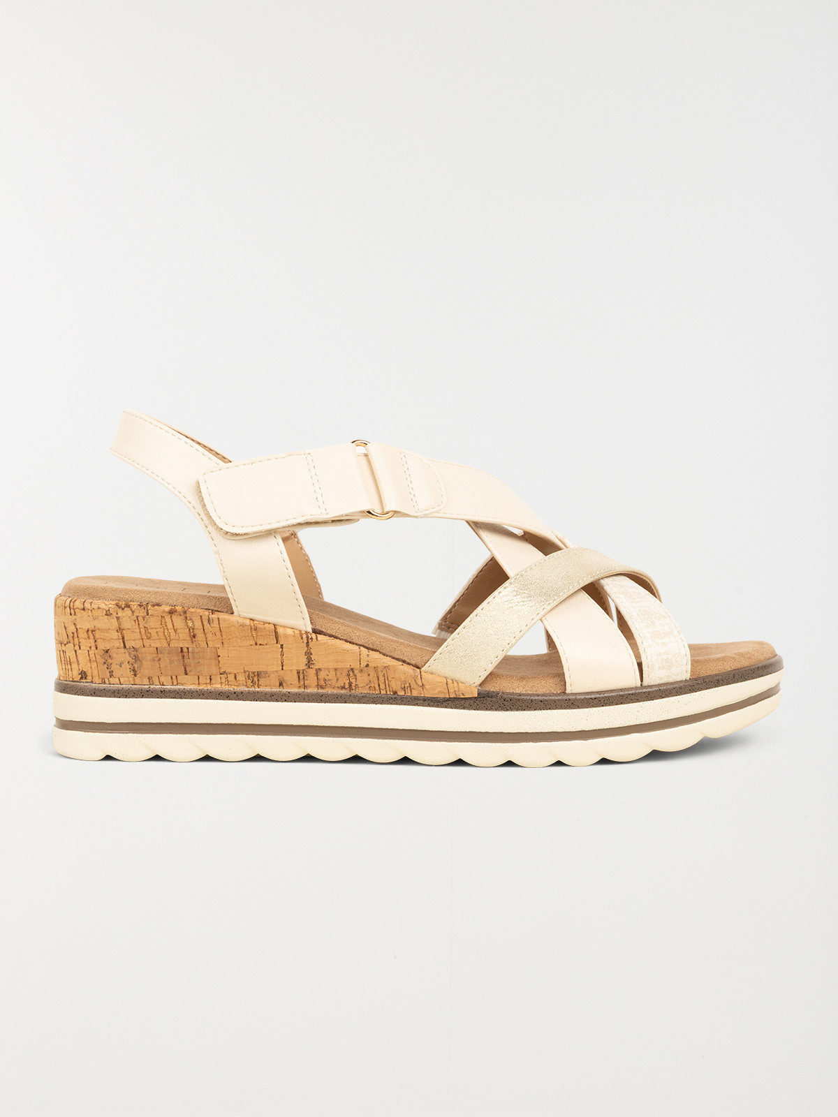 Sandale compensée scratch femme (36-41)