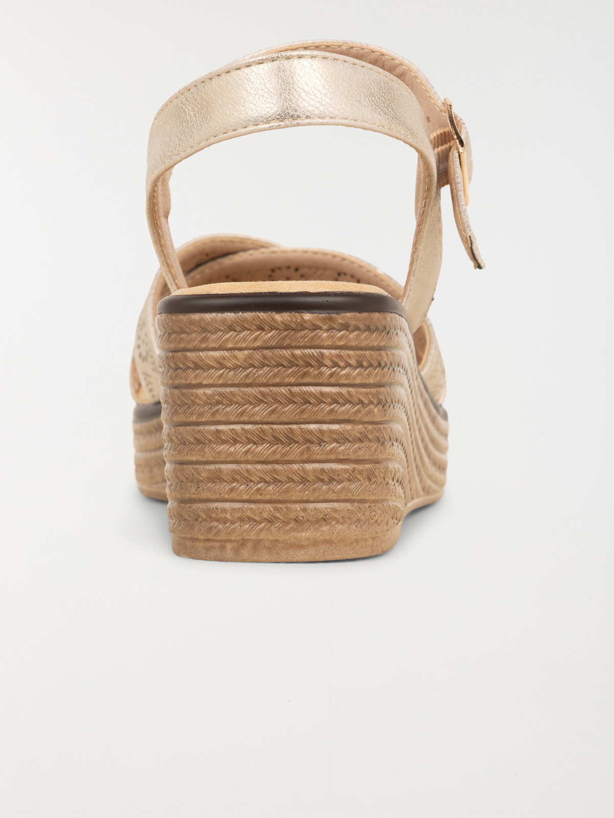 Sandales compensées dorées femme (36-41)