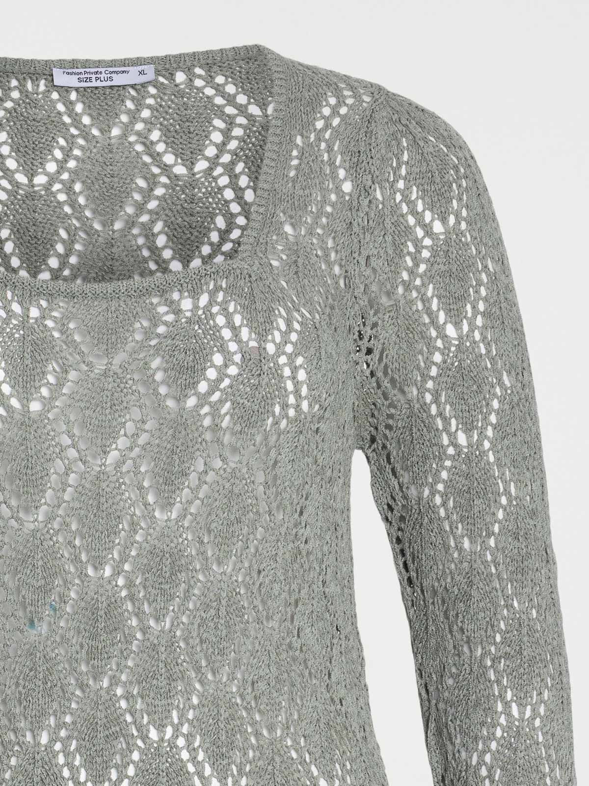 Pull ajouré grande taille femme