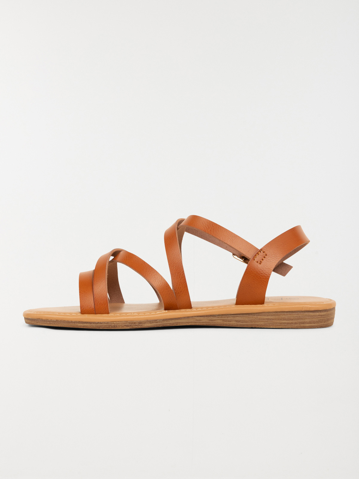Sandales plates femme camel (36-41)