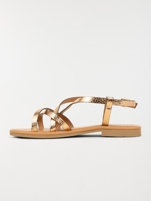 Sandales roses dorées femme...