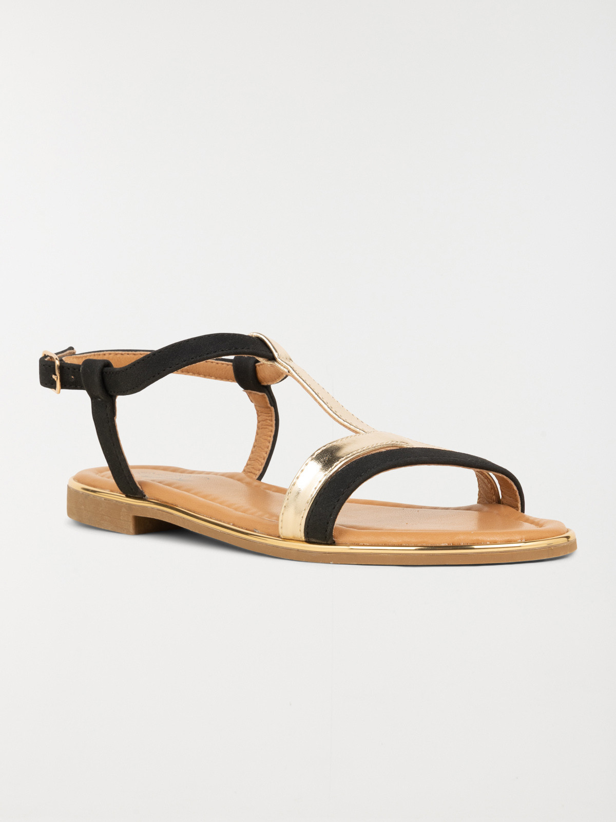 Sandales noires et dorées femme (36-41)