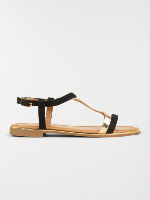 Sandales noires et dorées...