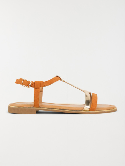 Sandale camel et dorée...
