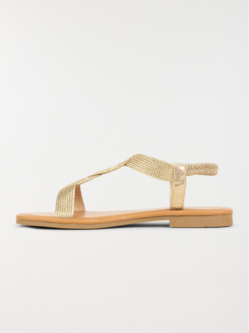 Sandales dorées plates...