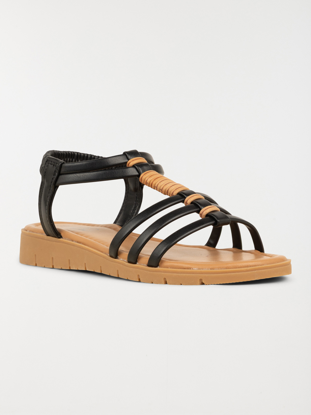Sandales noires perles femme (36-41)