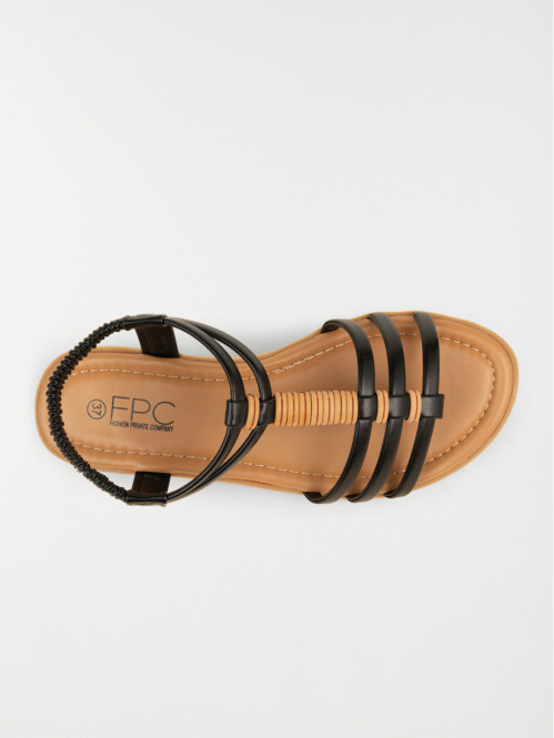 Sandales noires perles...