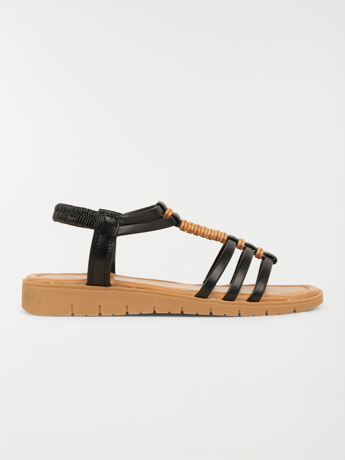 Sandales noires perles femme (36-41)