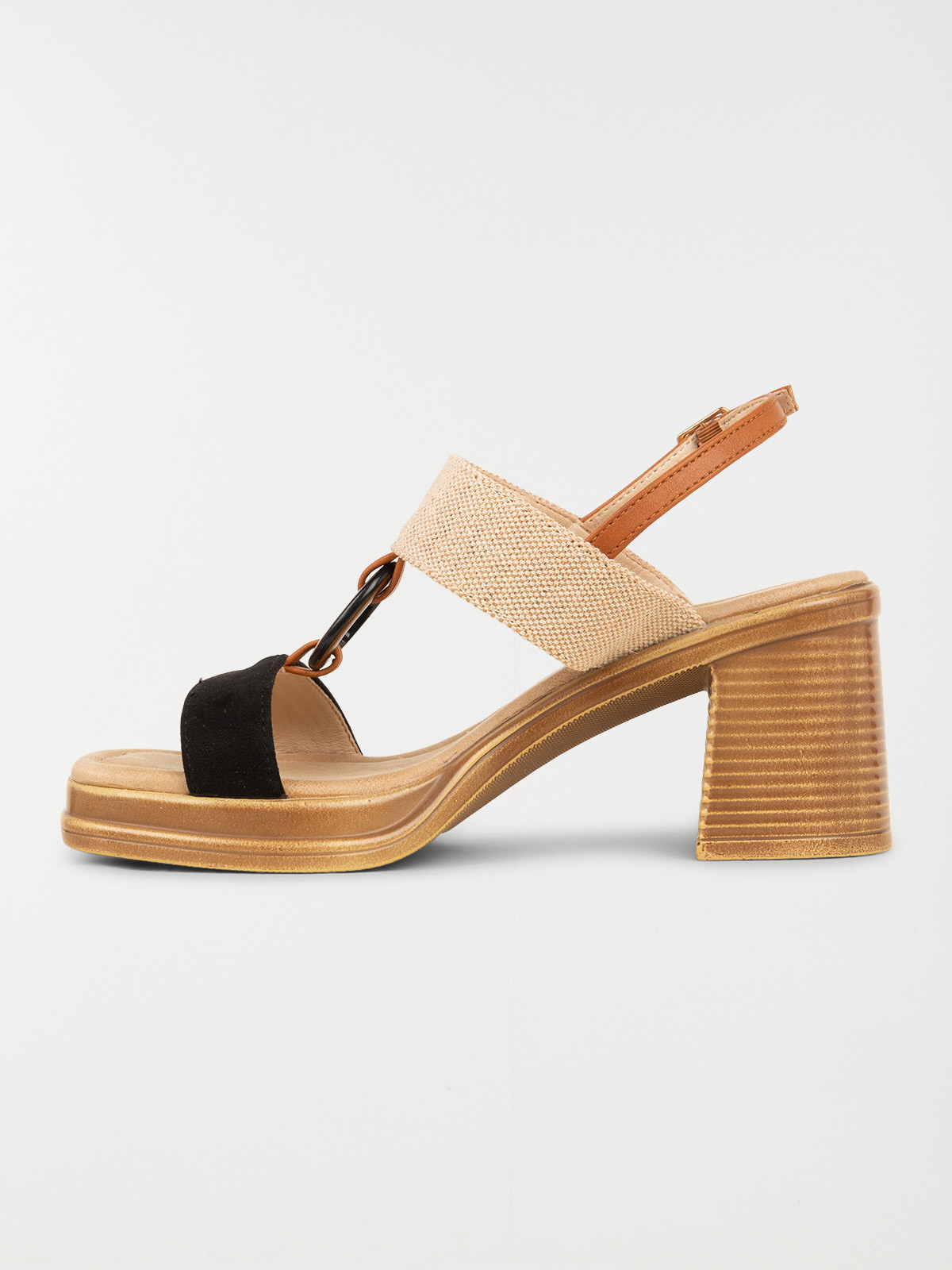 Sandale beige et noire femme (36-41) Sandale beige et noire femme (36-41)