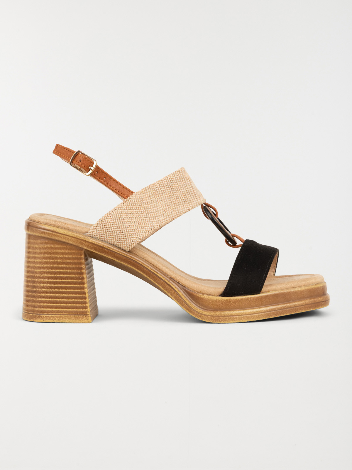 Sandale beige et noire femme (36-41) Sandale beige et noire femme (36-41)