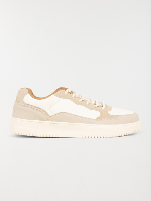 Basket beige à lacet femme...