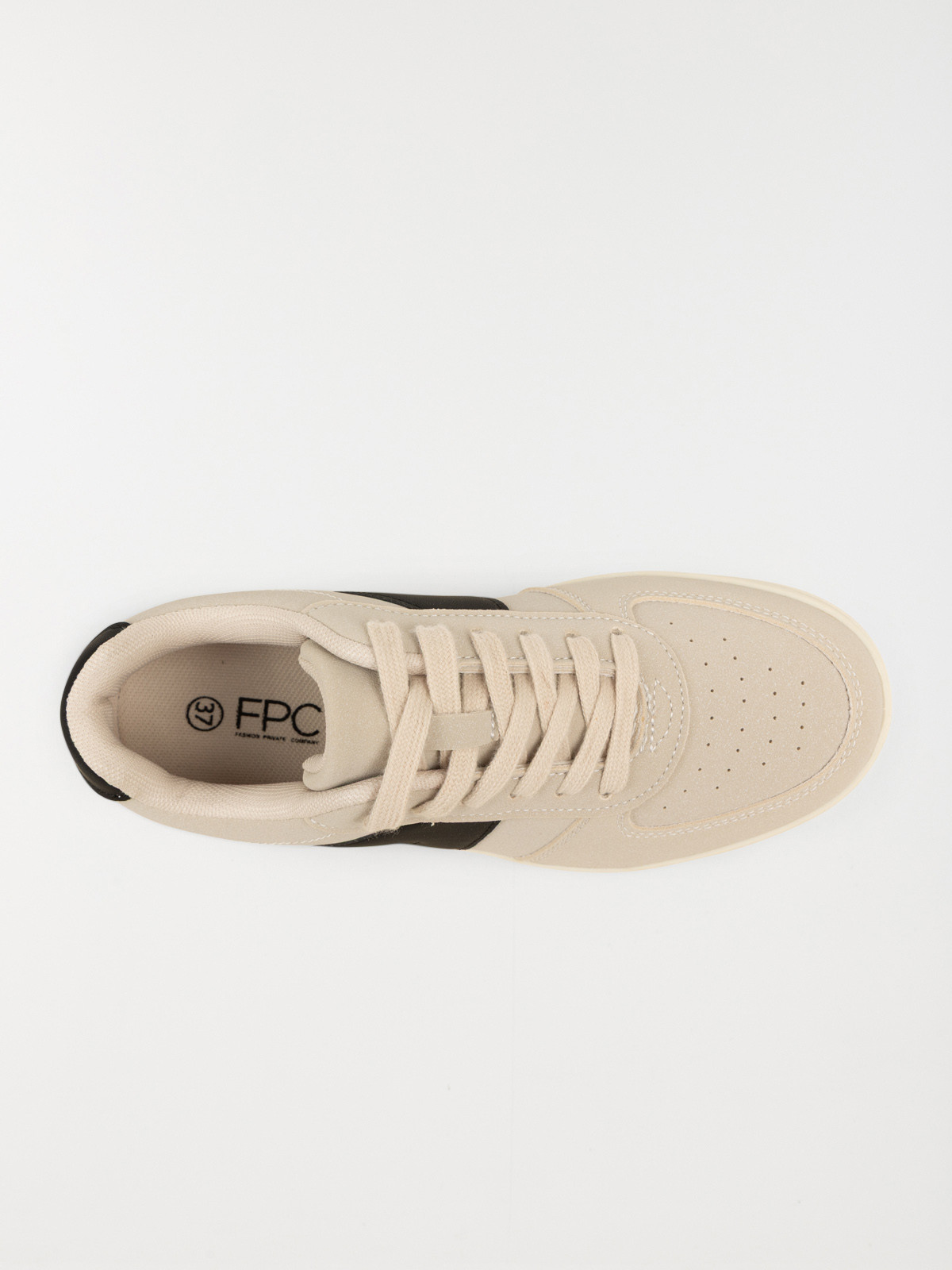 Basket beige bande noire femme (36-41)