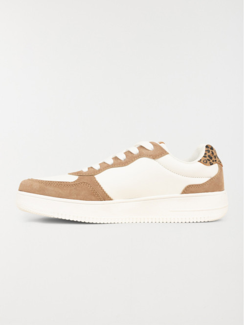 Basket marron léopard femme...