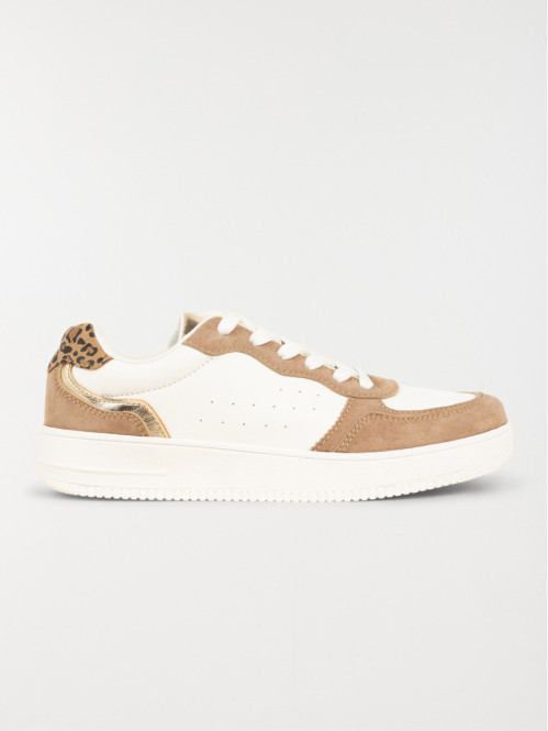 Basket marron léopard femme...