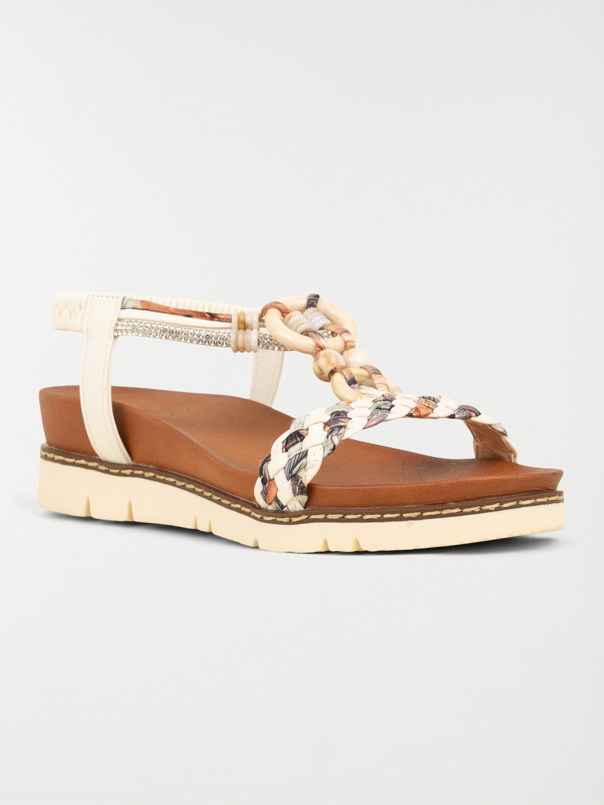 Sandales blanches perles femme (36-41) Sandales blanches perles femme (36-41)