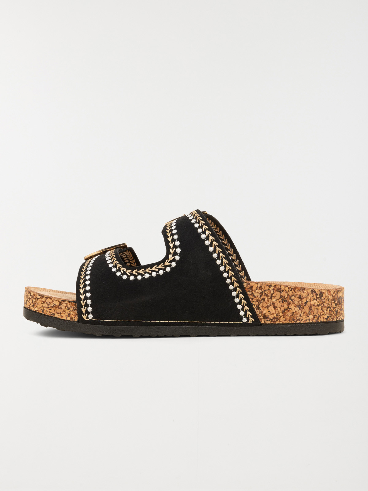 Mules brodées noires femme (36-41)
