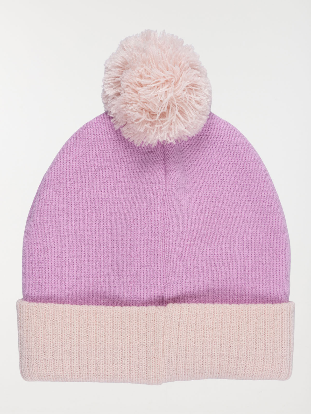 Bonnet fille Angel pompon vieux rose