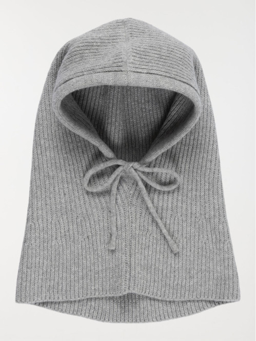 Cagoule gris clair chiné femme 