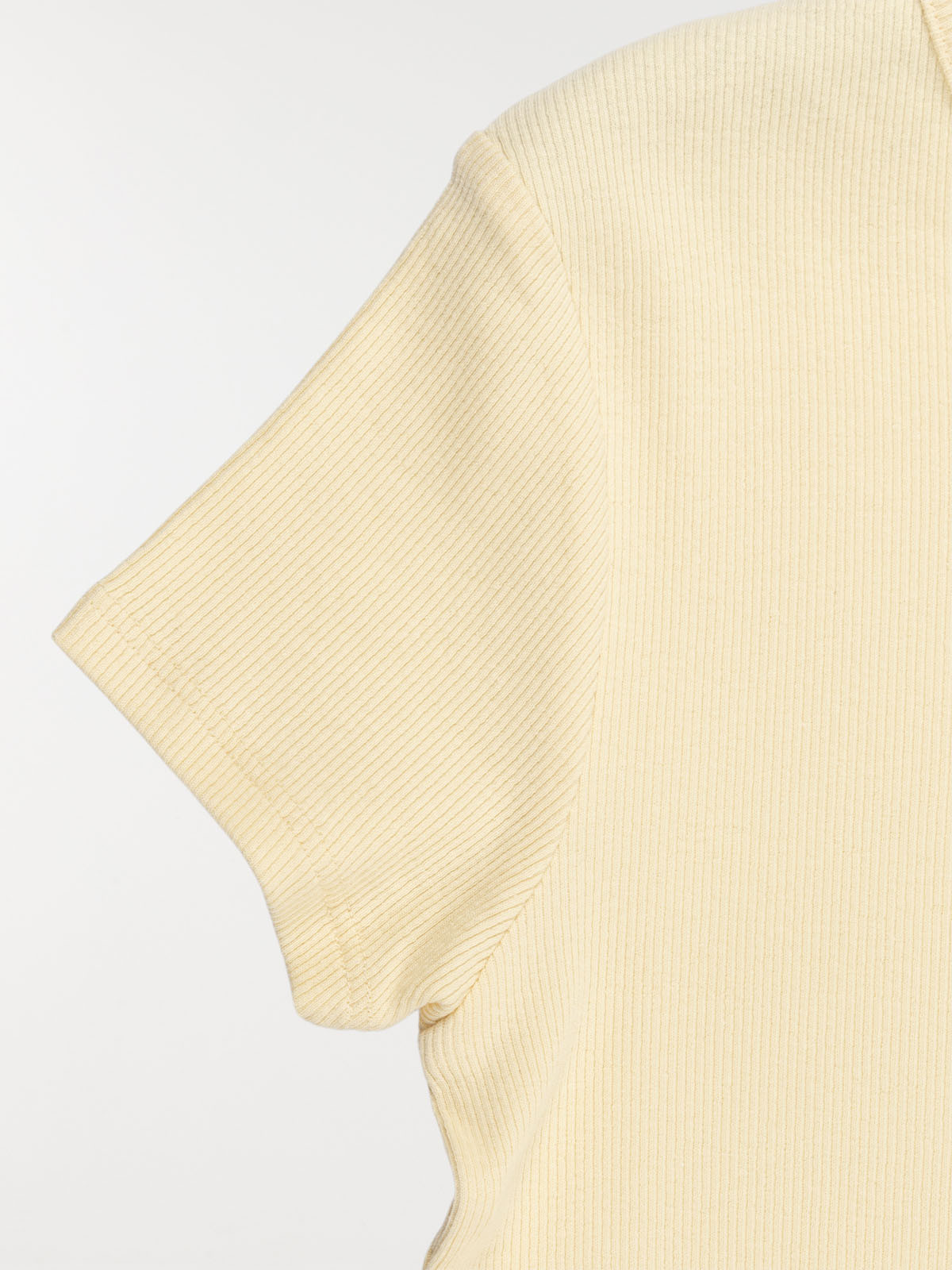 T-shirt côtelé vanille fille (XXS-M)