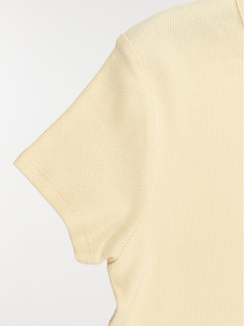 T-shirt côtelé vanille...