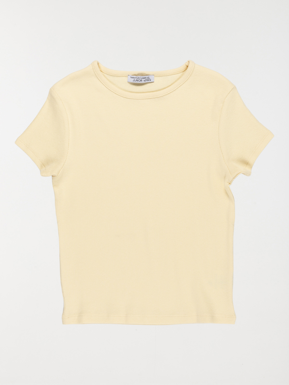 T-shirt côtelé vanille fille (XXS-M)