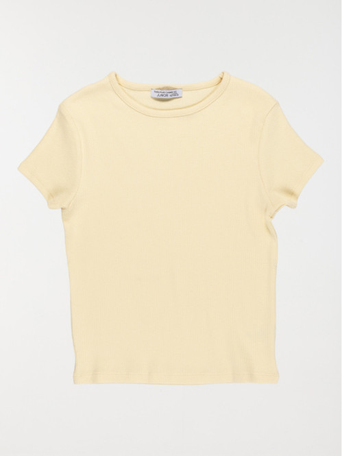 T-shirt côtelé vanille...