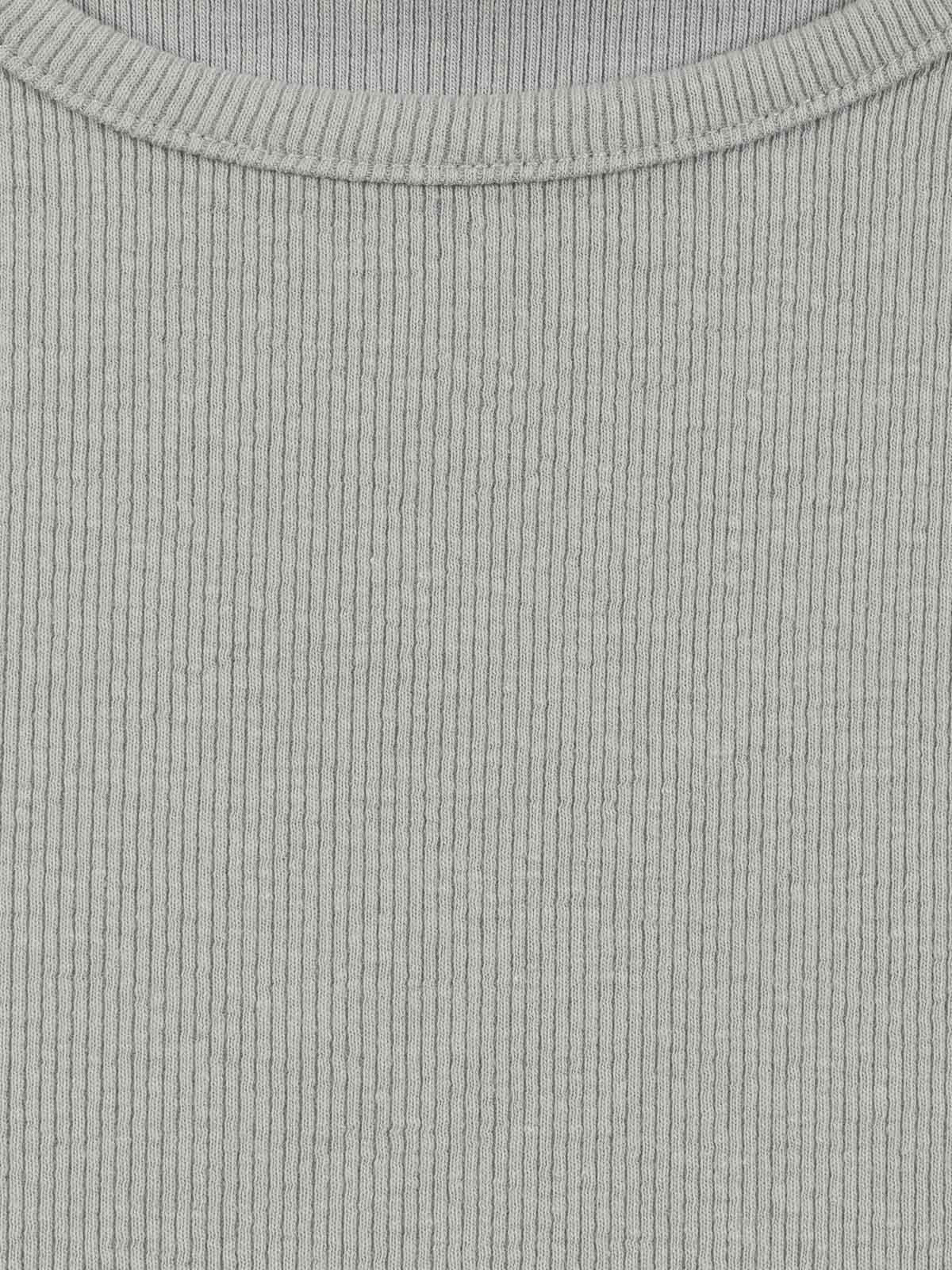 T-shirt côtelé col rond fille (XXS-M)