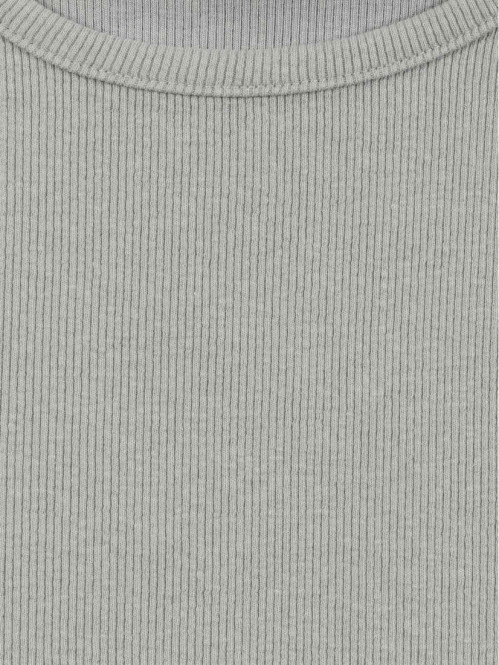 T-shirt côtelé col rond...