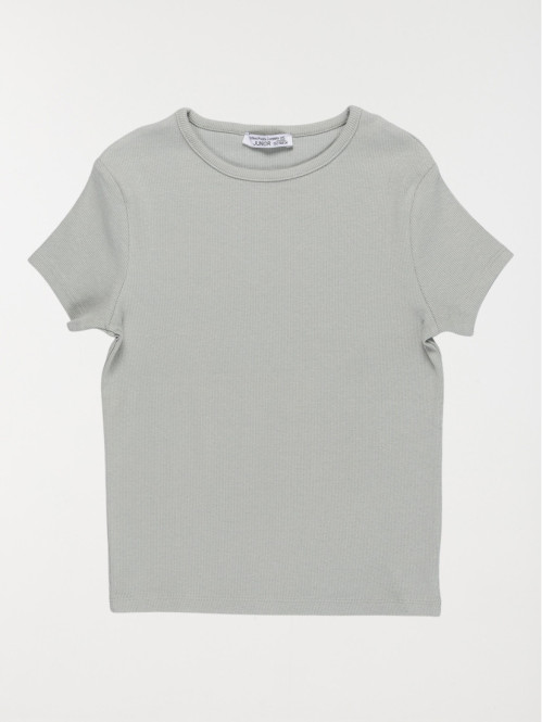 T-shirt côtelé col rond...