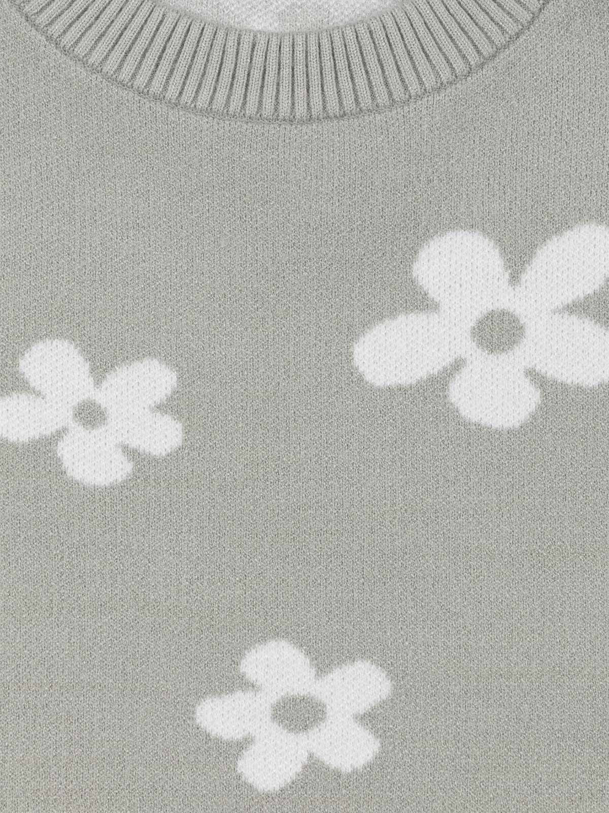 Pull motif fleuri fille (XXS-M))