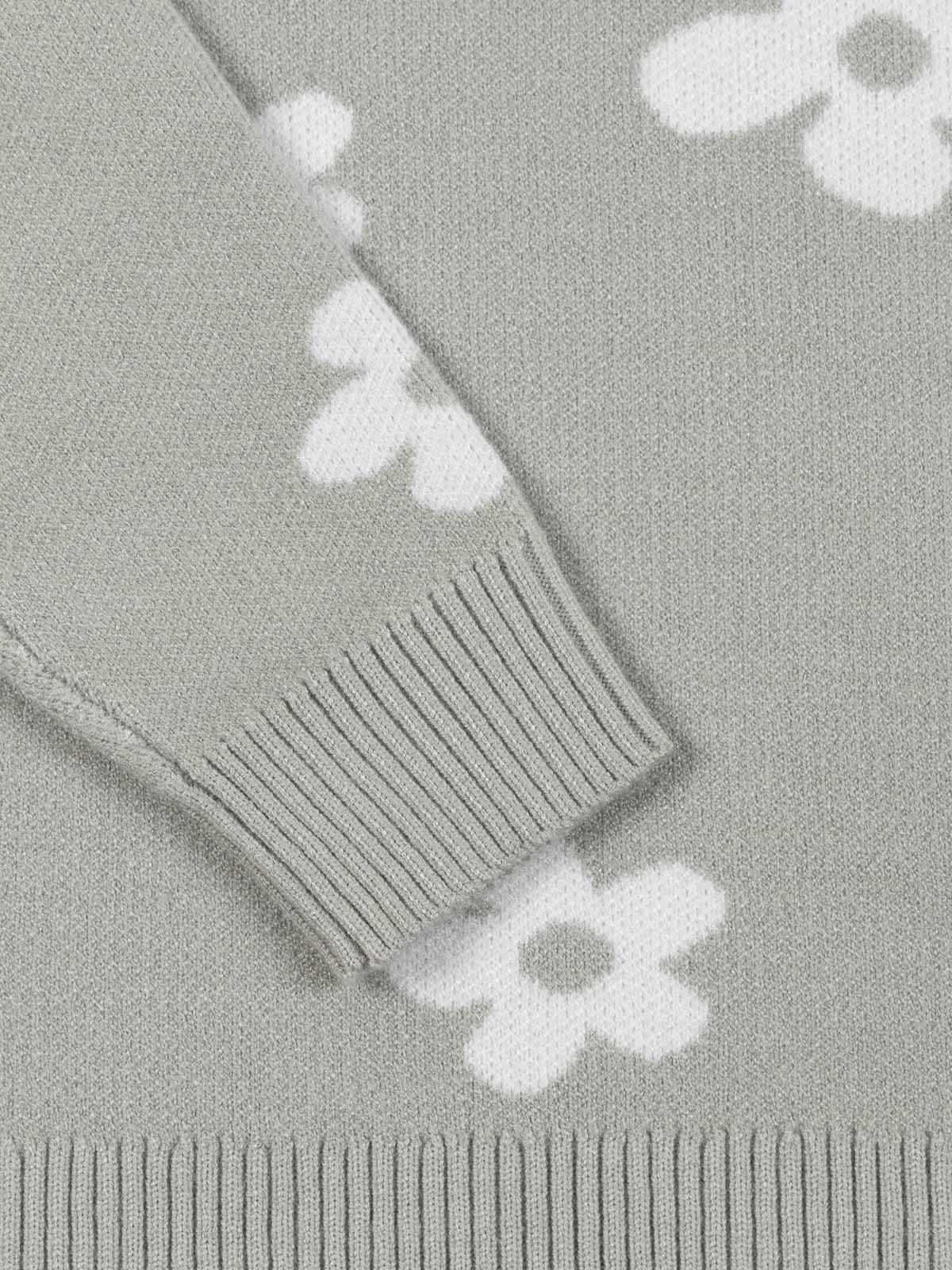 Pull motif fleuri fille (XXS-M))