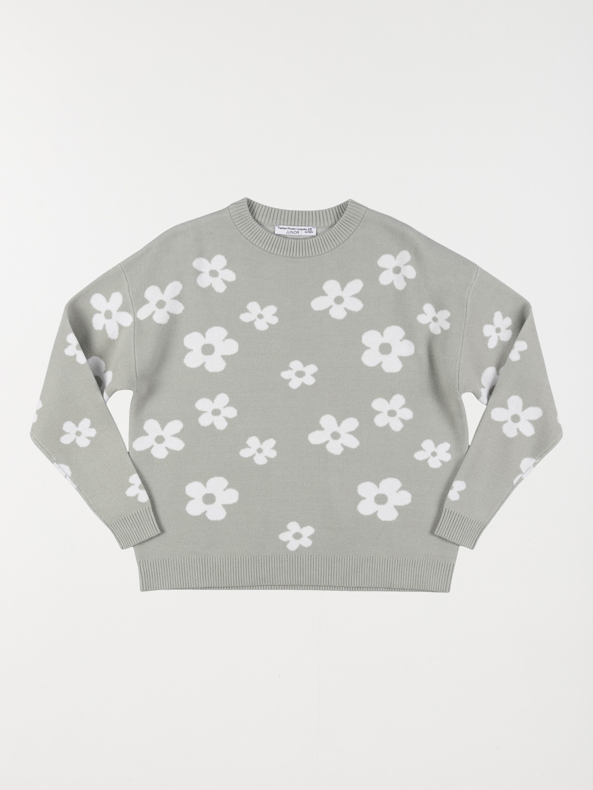 Pull motif fleuri fille (XXS-M))