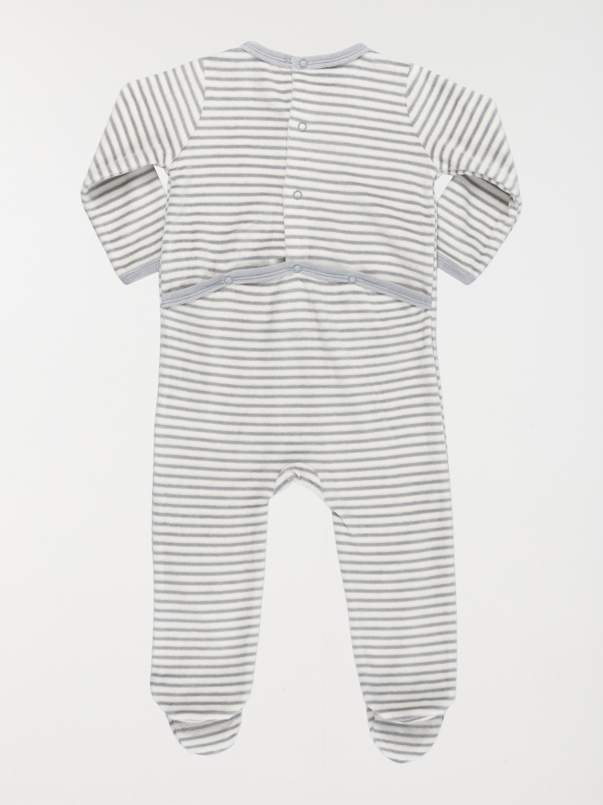 Dors-bien velours rayé garçon (3-24M)