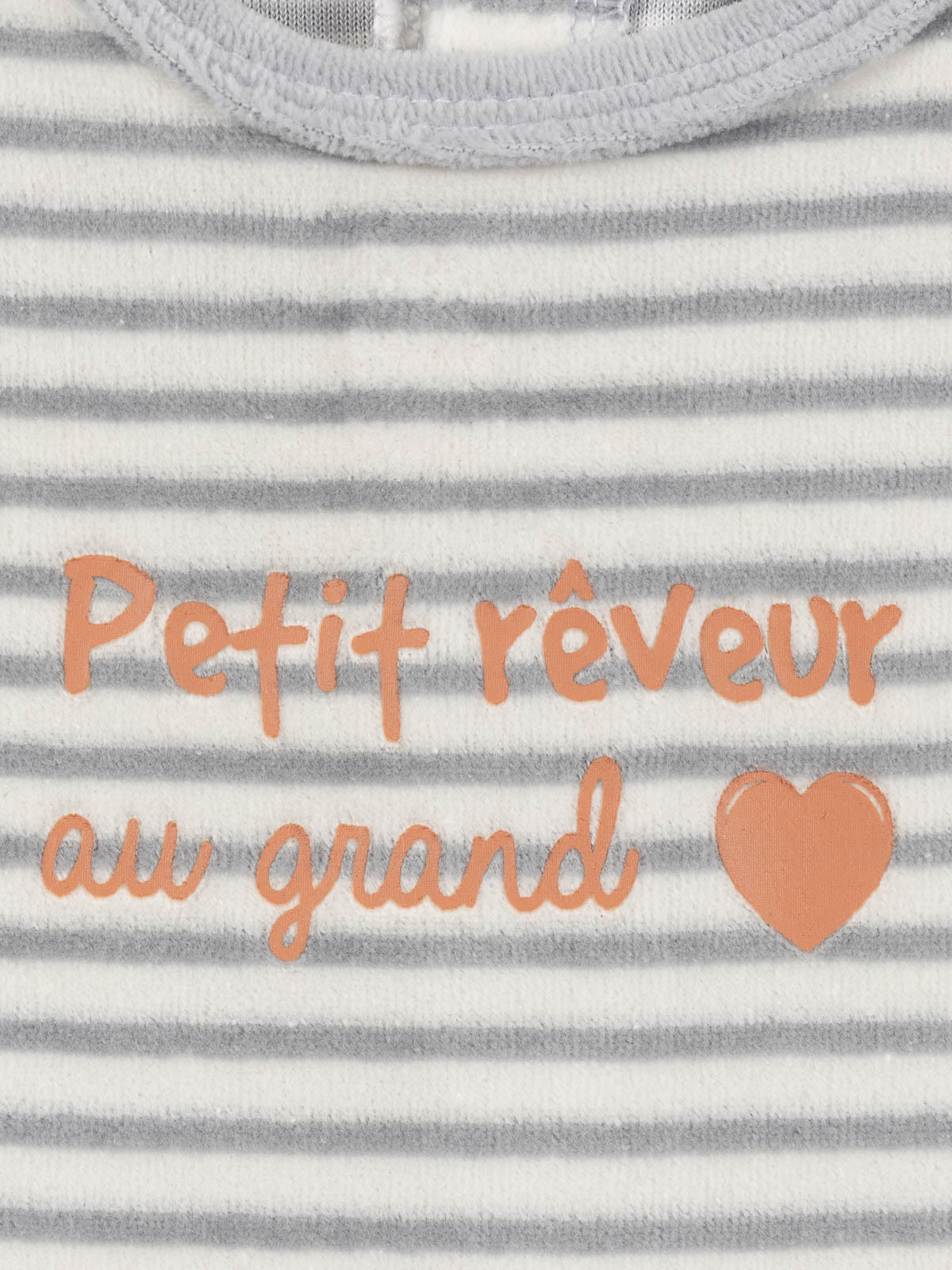 Dors-bien velours rayé garçon (3-24M)