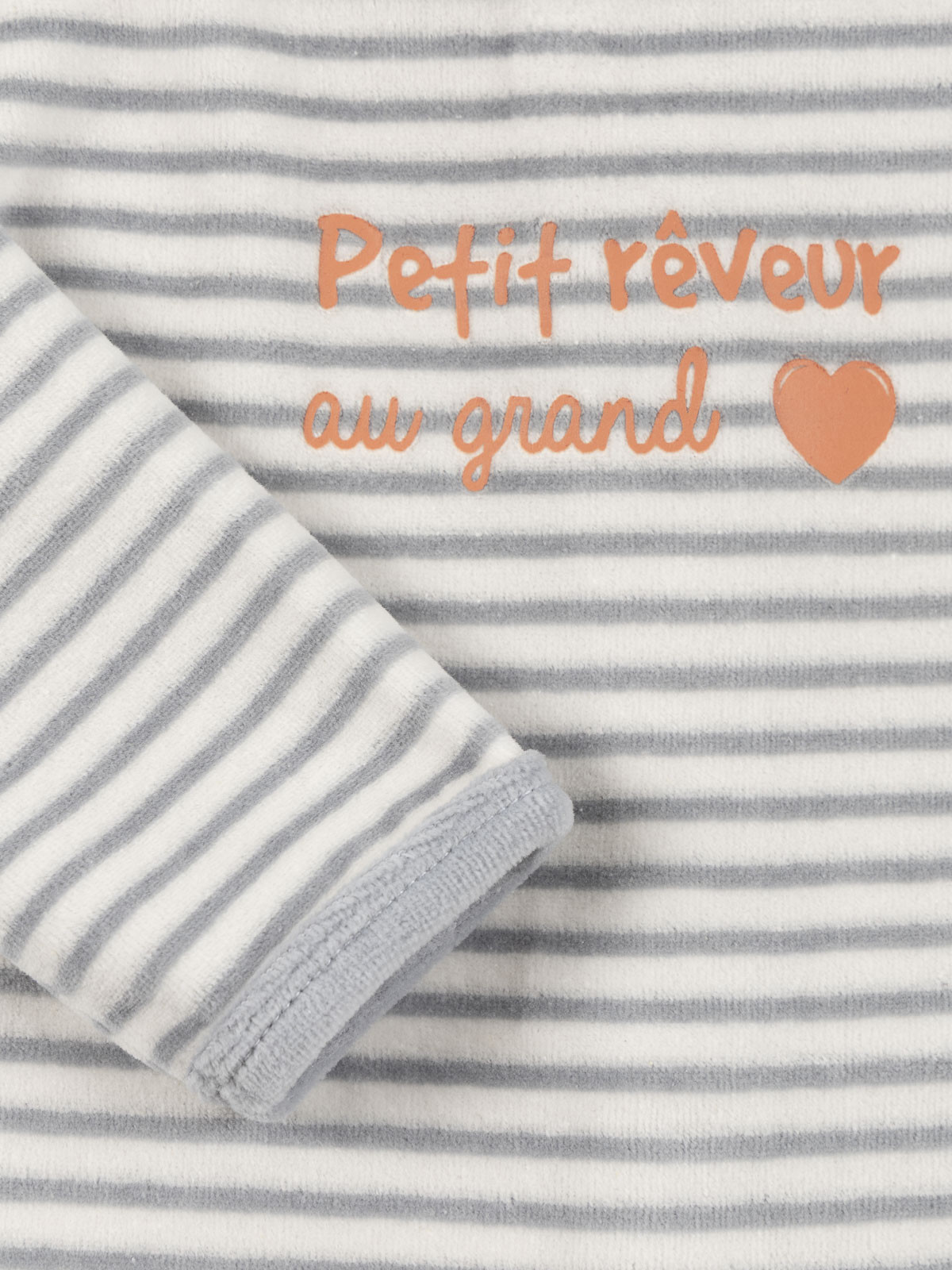 Dors-bien velours rayé garçon (3-24M)