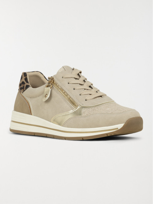 Basket confort beige femme...